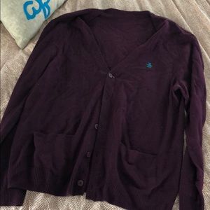 Deep maroon cardigan